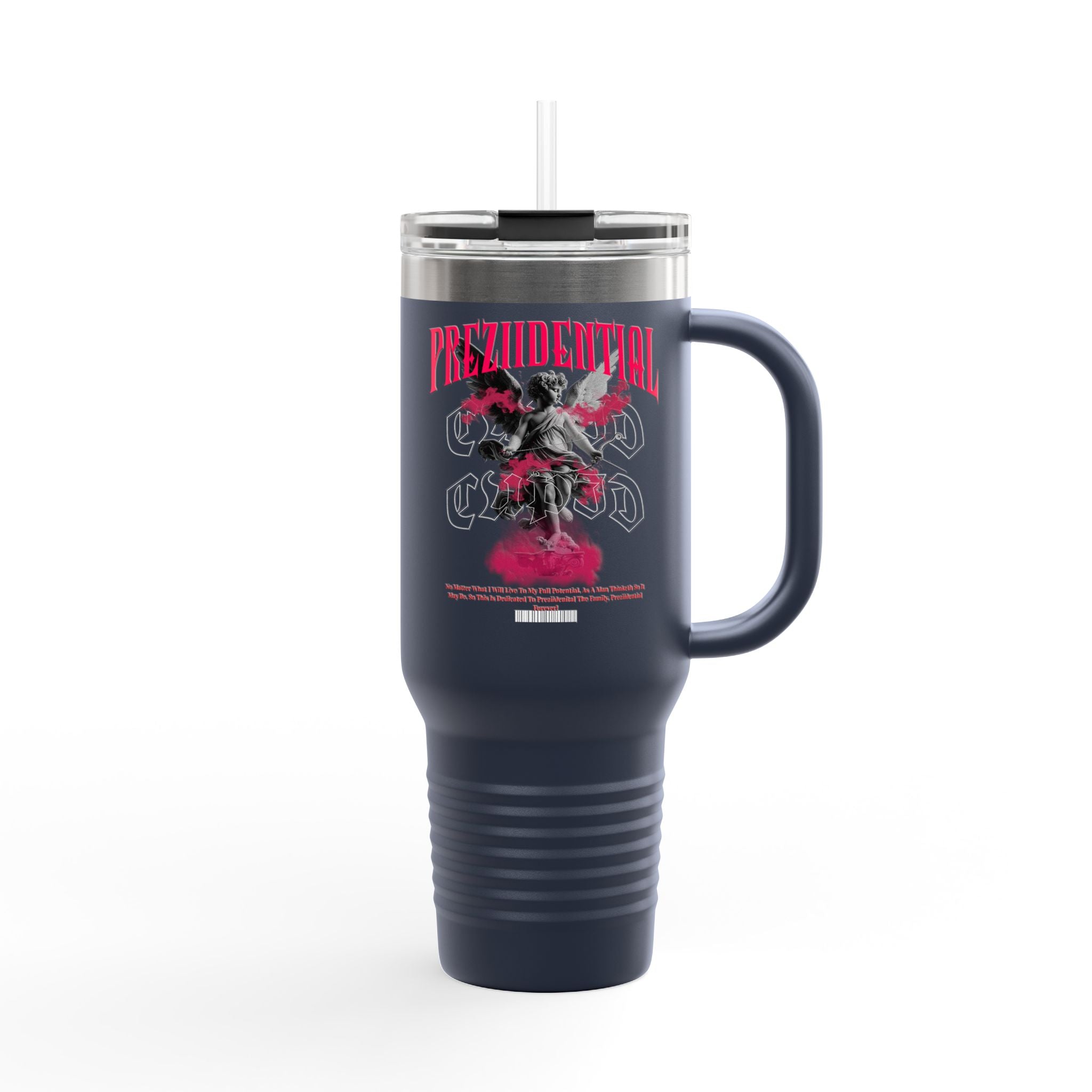 Insulated Travel Mug — 'Prezidential' Pink Smoke 40oz Tumbler