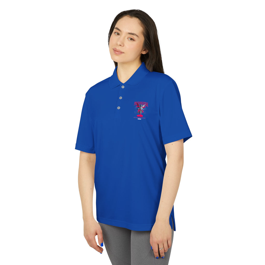 Performance Polo — Red Eagle Crest Chest Logo