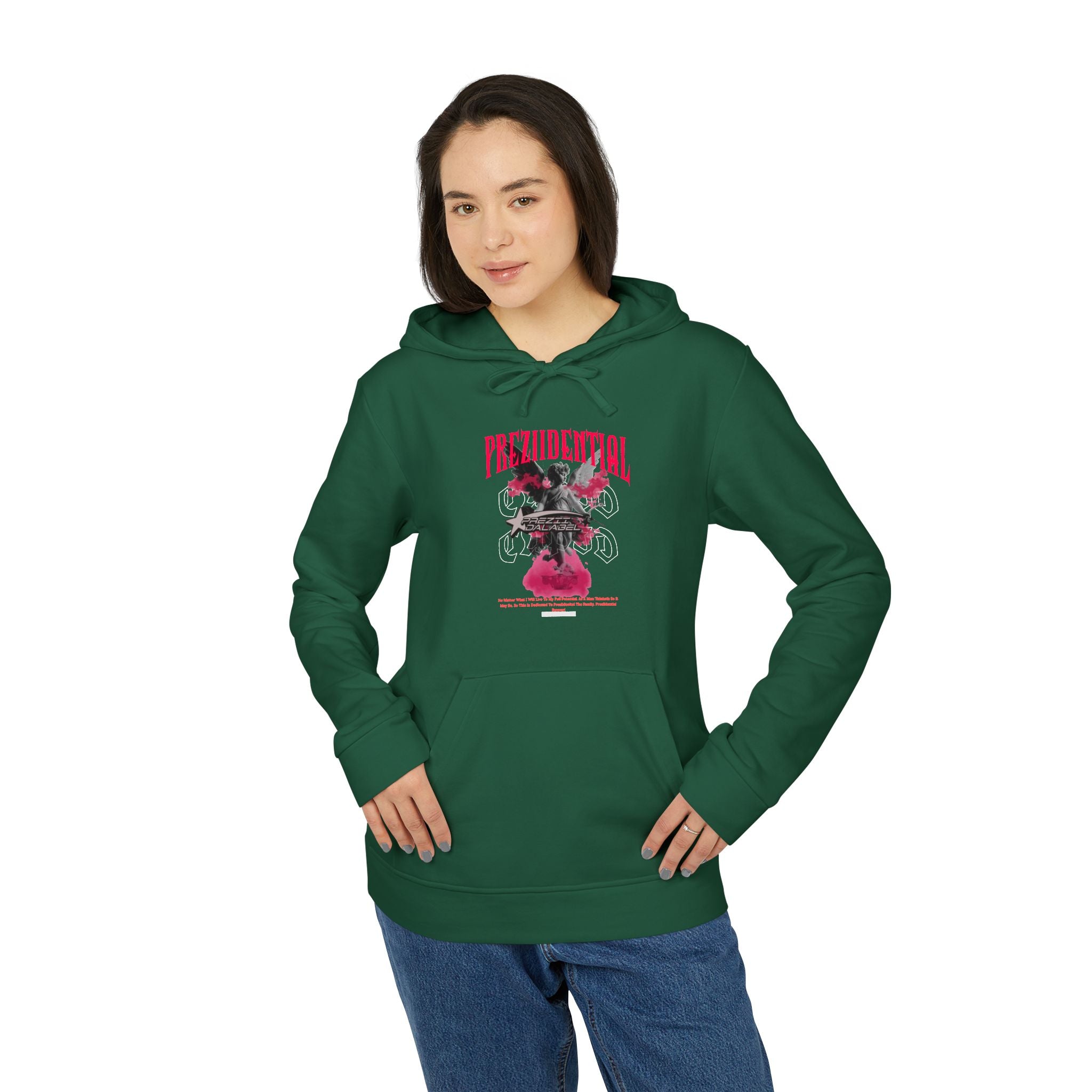 Graphic Sports Hoodie — Retro Barcode Floral 'Great' Design
