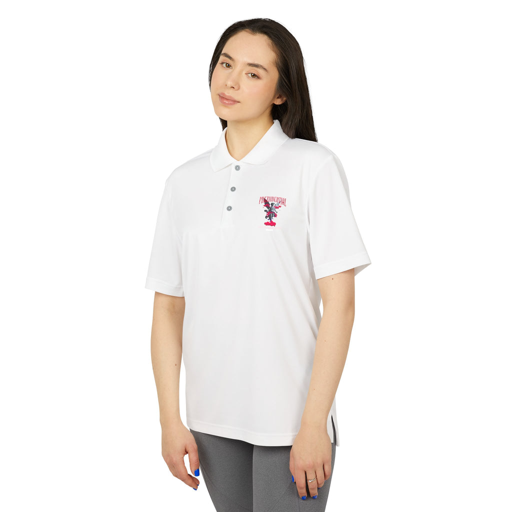 Performance Polo — Red Eagle Crest Chest Logo