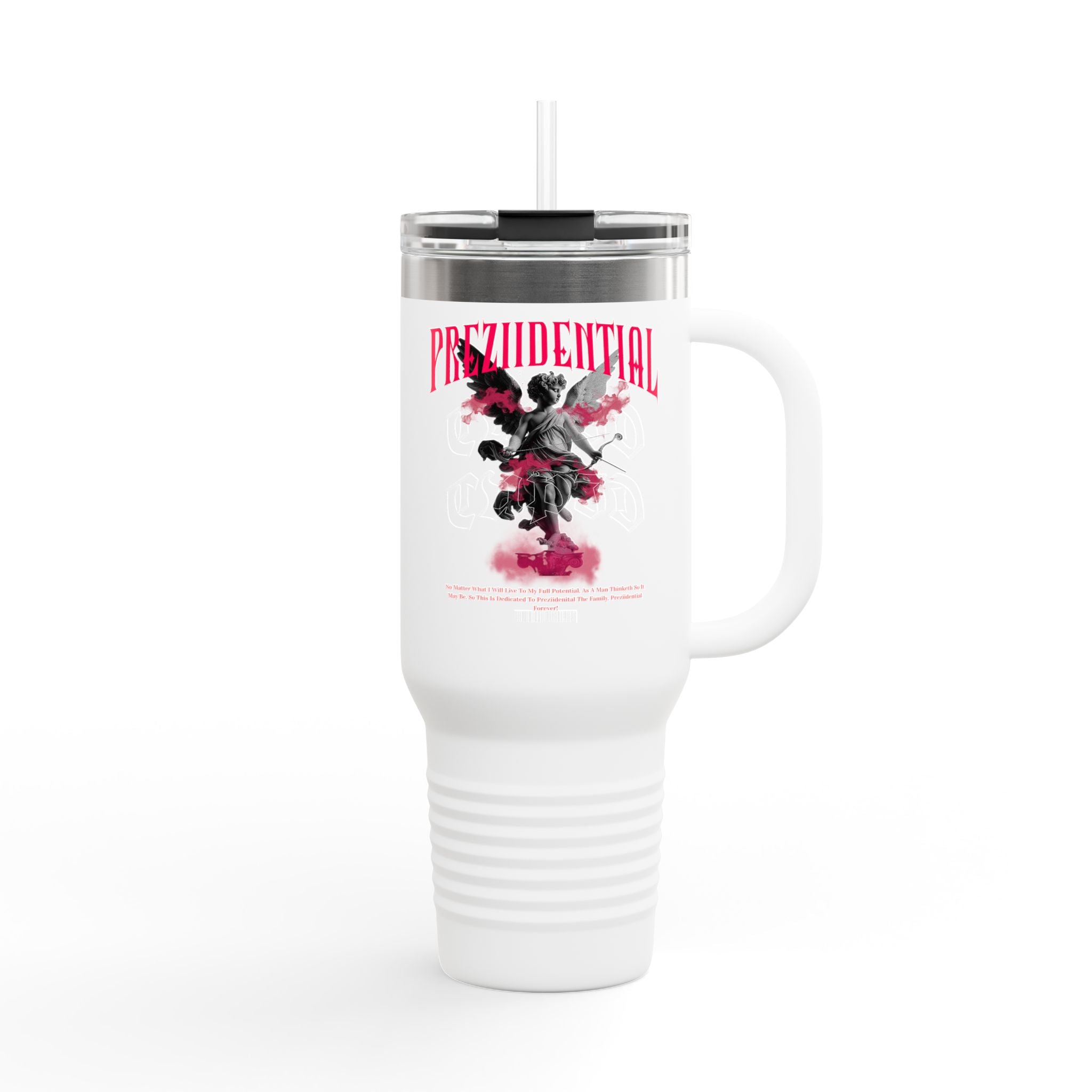 Insulated Travel Mug — 'Prezidential' Pink Smoke 40oz Tumbler
