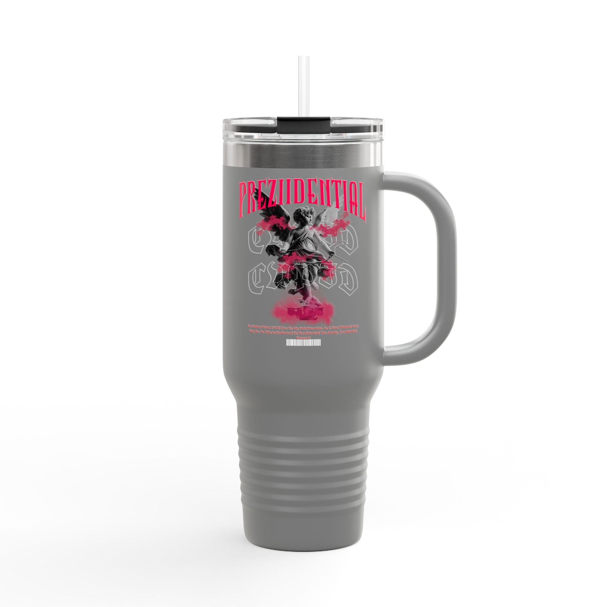 Insulated Travel Mug — 'Prezidential' Pink Smoke 40oz Tumbler