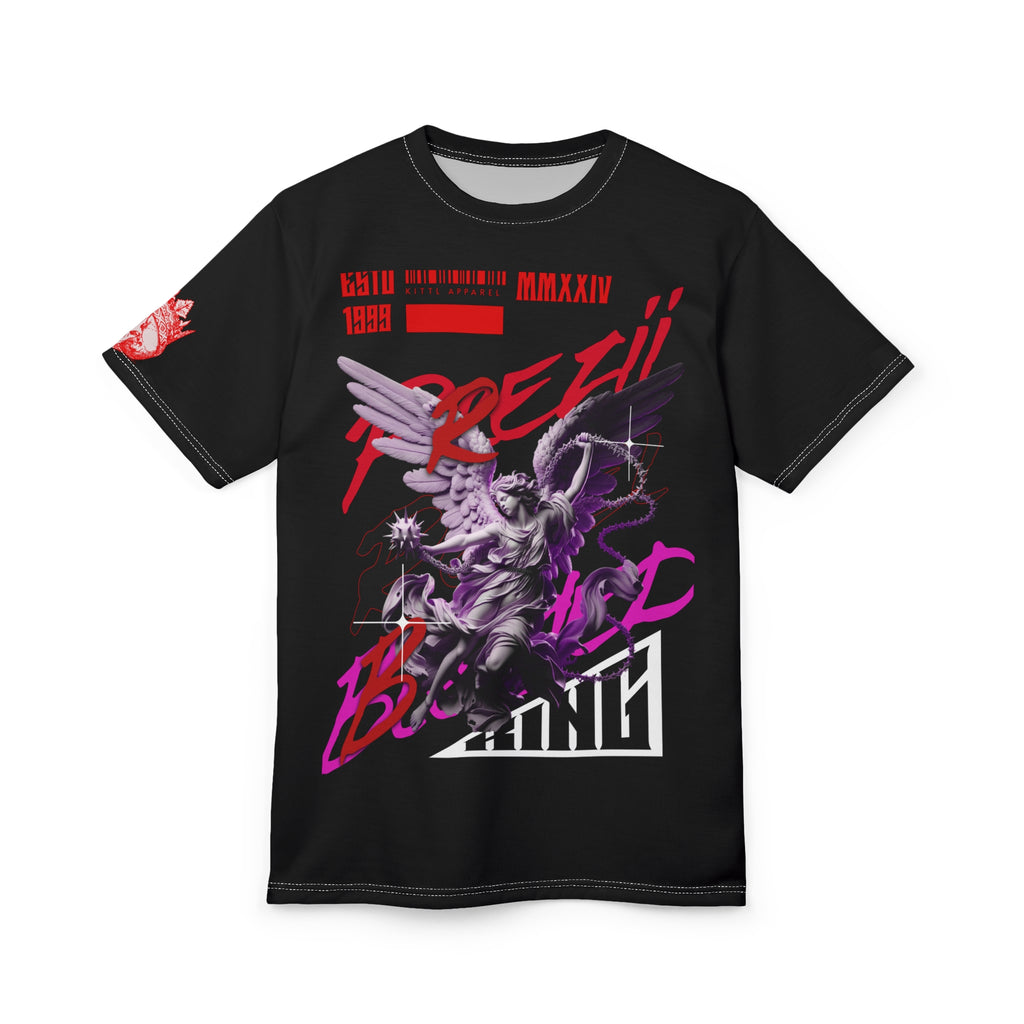 Angel Graphic Tee — Streetwear Mythic Winged Statue Design