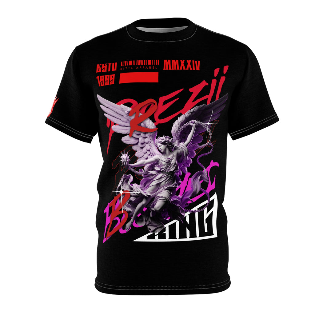 Angel Graphic Tee — Streetwear Mythic Winged Statue Design