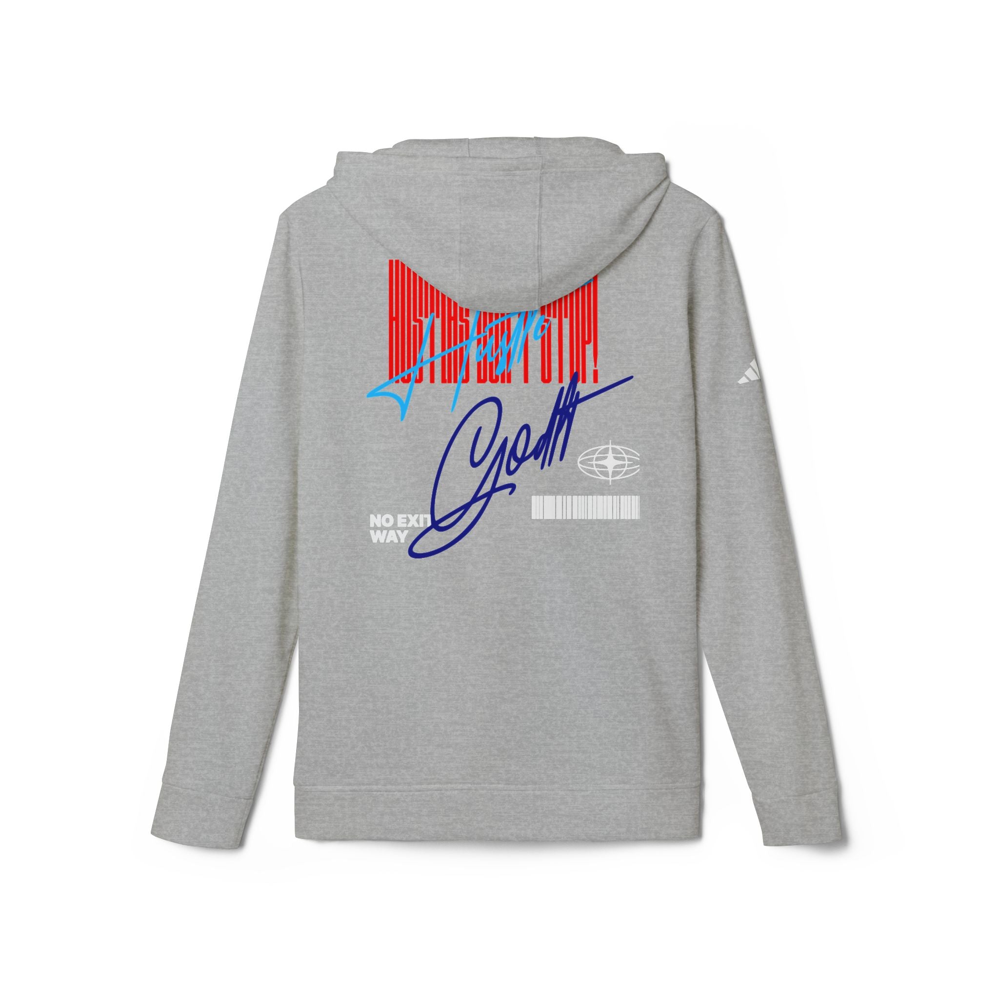 Graphic Sports Hoodie — Retro Barcode Floral 'Great' Design