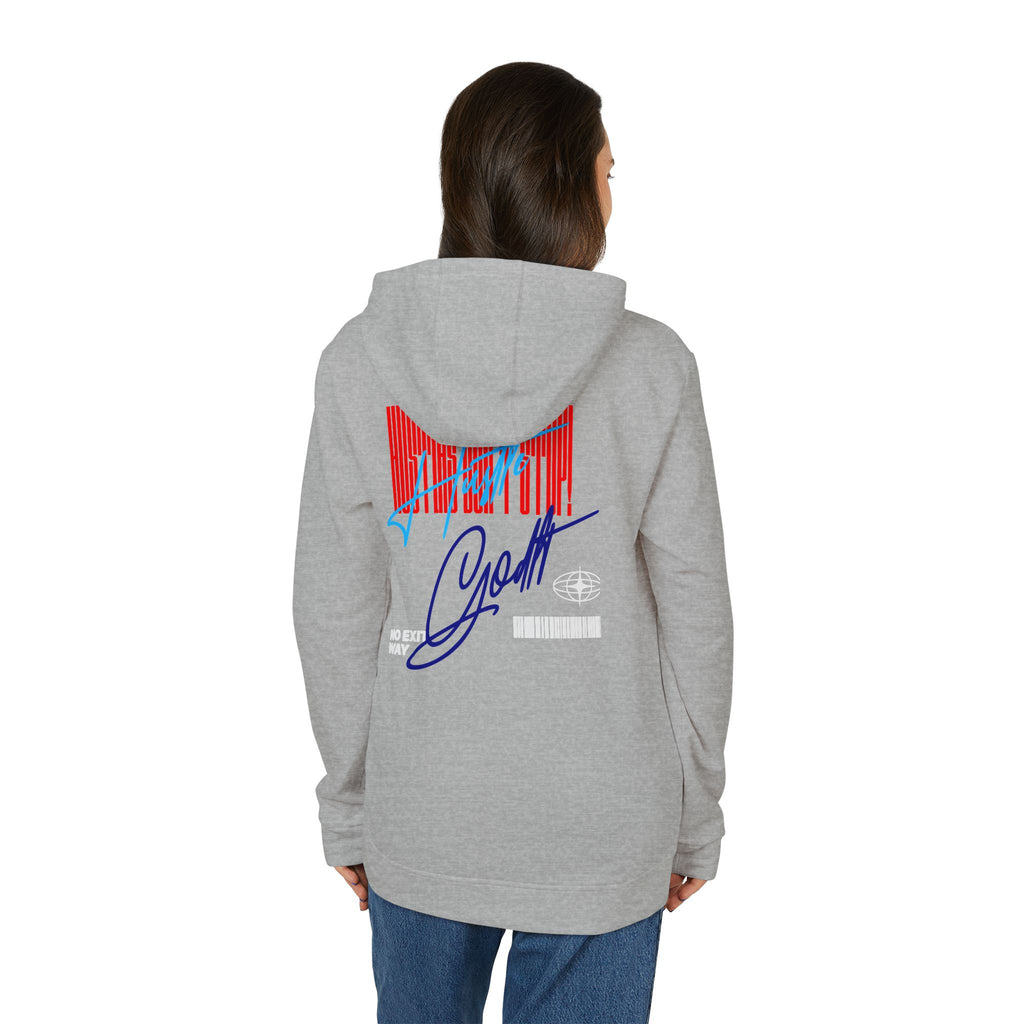 Graphic Sports Hoodie — Retro Barcode Floral 'Great' Design