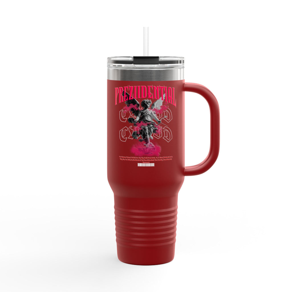 Insulated Travel Mug — 'Prezidential' Pink Smoke 40oz Tumbler